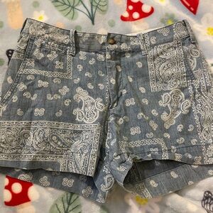 NWOT Polo Ralph Lauren Blue Bandana Shorts